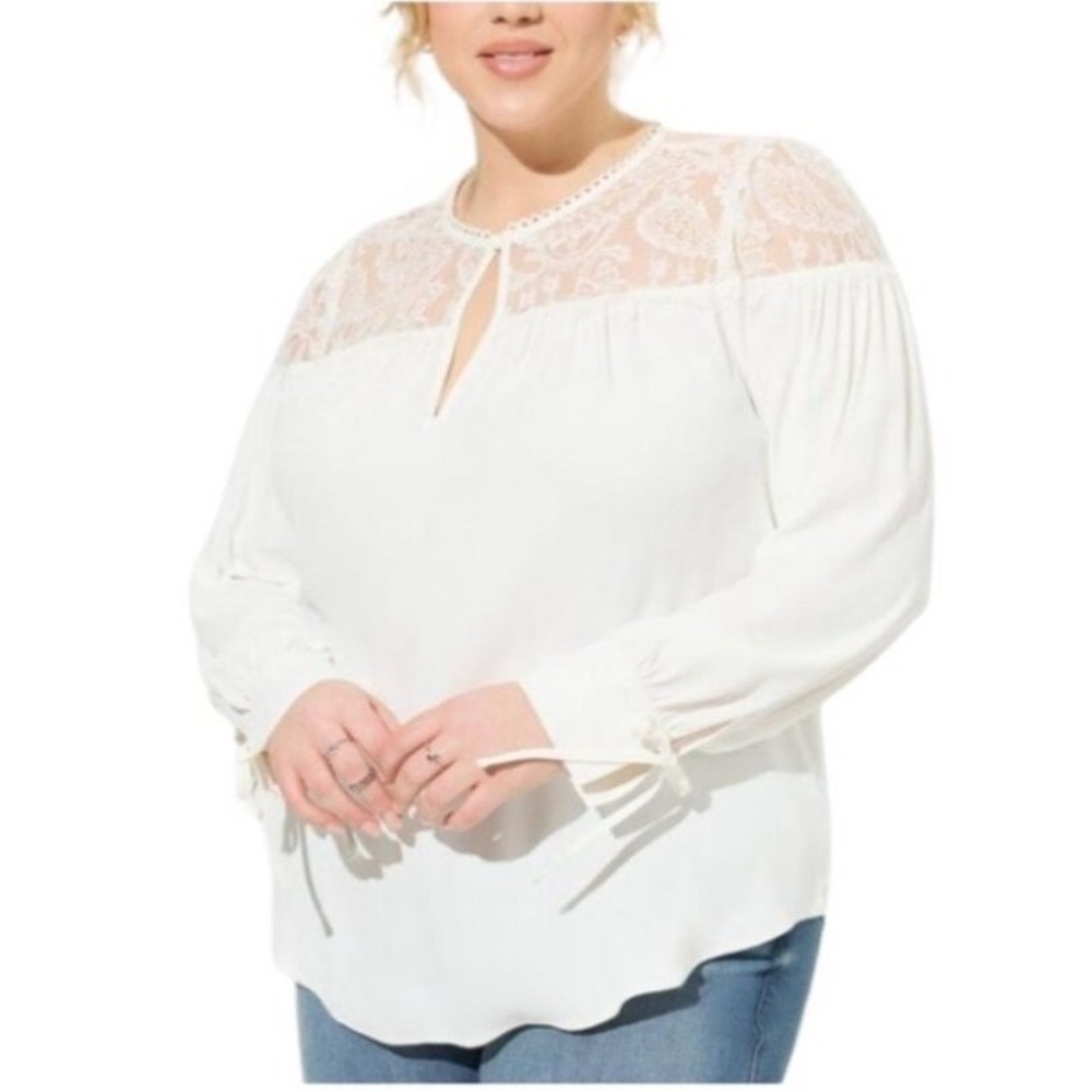 Torrid White Lace Women's Top